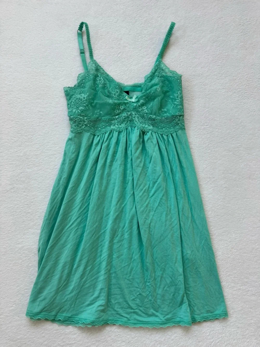 INC International Concepts Mint Green Lace-Trim Chemise - Picture 1 of 8